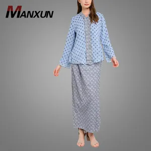 Islamic Popular Modern Cheap Clothes New Design Blouse and Skirt Kurung Baju Kebaya