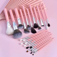 Ensemble de pinceaux de maquillage très vendu, poils de haute qualité, blancs et noirs, pour sourcils et yeux, 24 pièces avec étui