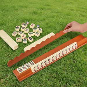 <span class=keywords><strong>Table</strong></span> de Mahjong Moderne en Bois et Support de Rangement avec Poussoir, Porte-Pièces de Mahjong Américain, Plateau Magnétique Festonné 18-20 Pouces, Ensemble 2026 - Product Image 5
