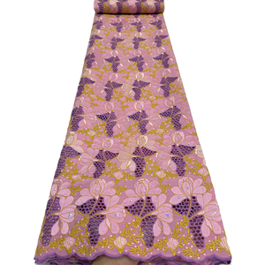 Encaje de Cordón de Lujo NI.AI, Encaje Guipur Floral 3D Suave, Tela Bordada Soluble <span class=keywords><strong>en</strong></span> Agua con Pedrería para Vestidos de Novia y de Noche - Product Image 2