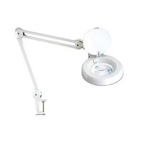 Loupe de table professionnelle à base de fixation stable pour salon de beauté (cils et sourcils) et poste de travail quotidien