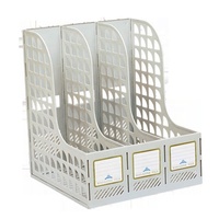 JIELISI – porte-documents de bureau A4, organisateur de bureau personnalisé, 3 colonnes, porte-magazines, plastique de haute qualité