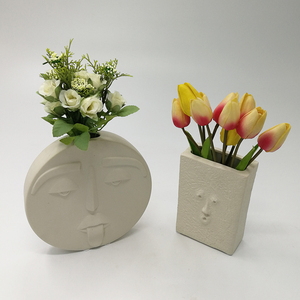Nouveau Design Créatif Décoration De La Maison Accessoires De Bureau En Céramique <span class=keywords><strong>Visage</strong></span> Humain En <span class=keywords><strong>Forme</strong></span> De Table <span class=keywords><strong>Vase</strong></span> - Product Image 5