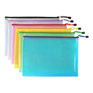 Factory Price Transparent PVC Mobile Phone Plastic Zipper File Folder For School/Office/Family