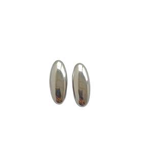 ต่างหูแฟชั่นทรงรี สแตนเลส 316L ชุบทอง PVD ทนทาน เป็นมิตรต่อสิ่งแวดล้อม - Product Image 1
