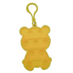 New Key Ring Simple Bear Keychains Llaveros <b>Mini</b> Stress Relief <b>Hand</b> Keychain Push Pop Bubble Fidget Dog Keychain - Product Image 3