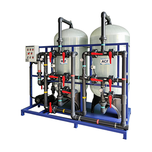 Système de filtration à deux étages 10 TPH avec média de <span class=keywords><strong>sable</strong></span> de manganèse et média de charbon actif pour l'élimination du fer, des sédiments et du chlore - Product Image 4