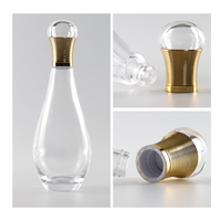 Lot d'emballages cosmétiques en verre mat transparent de haute qualité avec pompe pulvérisatrice, flacon vide pour huile essentielle, soins de la peau, mascara
