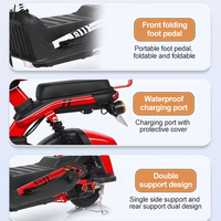 Vélo électrique léger en gros, moteur brushless 72V 800W, freins à disque hydrauliques 3 vitesses, batterie au plomb-acide