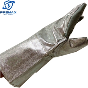 Guante aluminizado con certificación CE, resistente al calor, ignífugo, 392 <span class=keywords><strong>grados</strong></span> <span class=keywords><strong>Fahrenheit</strong></span>, 200 <span class=keywords><strong>grados</strong></span> centí<span class=keywords><strong>grados</strong></span>, guantes de trabajo de alta temperatura - Product Image 3