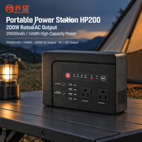 Station d'alimentation portable 146Wh 200W, alimentation 39600mAh, prise intégrée AC DC USB pour le camping, l'alimentation de secours en extérieur