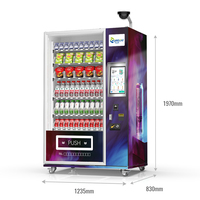 ZhiGou - Quiosco Interactivo de 15.6 Pulgadas, Máquina Expendedora de Acero Inoxidable con 60 Ranuras, Función de Autodiagnóstico y Alarma, Gestión Basada en la Nube