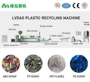 Machine de recyclage de films plastiques PP PE PA PS PET Lvdao 300-350kg/h à vis simple et <span class=keywords><strong>double</strong></span> étage pour la fabrication de granulés – Prix abordable - Product Image 5