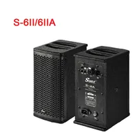 Haut-parleur de monitoring actif bidirectionnel Seer S-6II de 6 pouces avec contreplaqué de bouleau à 12 couches, SPL max 111 dB, connecteur audio universel