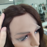 Perruques médicales Lace Front en cheveux humains 100% naturels pour femmes américaines et européennes, couleur brun clair, vente en gros, cheveux longs de 12'' et 16''