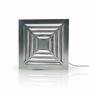 Ventilatore Centrifugo Quadrato per <span class=keywords><strong>Soffitto</strong></span>, Diffusore d'Aria in Lega di Alluminio con Pale Regolabili e Cuscinetti <span class=keywords><strong>a</strong></span> Sfera - Product Image 2