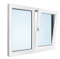 Ventanas de PVC Vinílicas Personalizadas YIDA, Persianas Horizontales, Insonorizadas, Magnéticas, Marco de Acero Inoxidable, Estilo Abatible, Diseño Moderno
