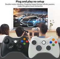 Manette de jeu sans fil 2,4 G à effet Hall turbo réglable, compatible multiplateformes pour PC