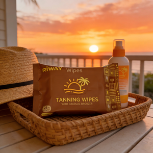 Lingettes autobronzantes 100 % biodégradables ultra-douces avec emballage personnalisé pour l'extérieur - Product Image 4