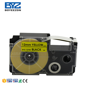 BYZ-12YW Compatibel <span class=keywords><strong>Casio</strong></span> Label Tape XR-12YW 12Mm Gemakkelijk Te Pellen Cassette Lint Tape Voor <span class=keywords><strong>Casio</strong></span> KL-780 Label Printer - Product Image 1