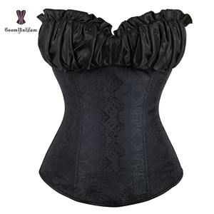 <span class=keywords><strong>Corset</strong></span> Jacquard pour femme, élégant, style Renaissance, bustier princesse, motif Paisley, grandes tailles, noir, XXXXX-L - Product Image 2