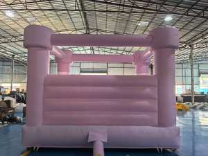 Château gonflable rose et blanc en PVC pour enfants, idéal pour les fêtes, événements, location de châteaux gonflables, maison de rebond pour enfants à louer - Product Image 5