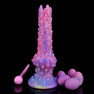 เม็ดตาไว้ทางทวารหนักแบบมหัศจรรย์ ovipositor ของเล่นทางเพศสำหรับผู้ใหญ่ผู้หญิงวางไข่ทางช่องคลอดลูกบอลซิลิโคนเรืองแสง - Product Image 3