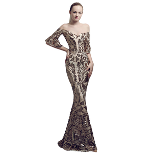 1518 #   Vestido de Noche de Lujo de Satén Estilo Sirena con Cintura Natural, Largo hasta el Suelo, Sin Espalda, para Fiesta de Gala Árabe de Dubái - Product Image 1
