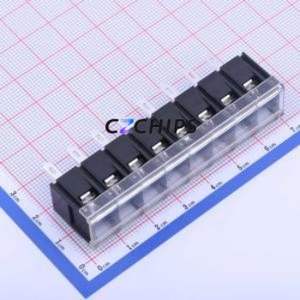 KF38H-8.25-8P Barrier Terminal Block Through hole Component (THT),P=8.25mm Connector With Cover Plate 8.25mm 1x8P Straight Pin - Product Image 1