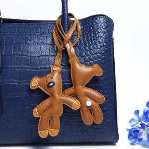 Llavero de Coche de Lujo de Alta Calidad, Colgante para <span class=keywords><strong>Bolso</strong></span>, Accesorios de Cuero PU, Mini <span class=keywords><strong>Bolso</strong></span> <span class=keywords><strong>Birkin</strong></span> de Osito de Peluche de Dibujos Animados - Product Image 3