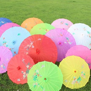 Sombrilla Tradicional China Colorida, Sombrilla de Papel Encerado para Niños, Decoración de Techo, Accesorios para Fotos de Flores, Sombrilla para Bodas - Product Image 1