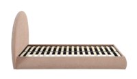 Lit rembourré rose premium pour enfants avec coins arrondis et support en lattes de bois stable