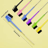 Prêt à Expédier Logo Personnalisé Contrôle des Bords Brosse à Cheveux Marque Privée avec Peigne Queue de Rat Pagaie Laser Matériau en Nylon pour Cheveux Sourcils
