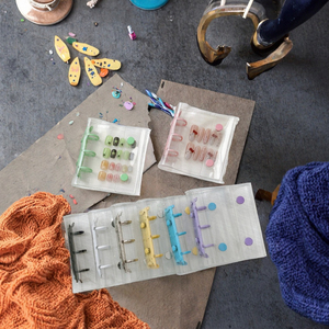 Carpeta Organizadora de Efectivo y Planificador Mini A7 de PVC Transparente con 3 Anillas, Personalizable con Logotipo, <span class=keywords><strong>para</strong></span> Oficina y Negocios, Estilo Macaron, Venta al por Mayor - Product Image 3