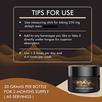 Ausreson Shilajit : Complément Énergétique Liquide à l'Acide Fulvique et Ashwagandha, Résine Pure de l'Himalaya, Original, 50g en Vrac