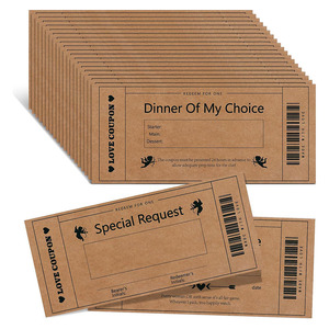 Vales románticos de escritura a mano, tarjeta de felicitación, papel Kraft, cupones de amor <span class=keywords><strong>para</strong></span> pareja, cumpleaños, aniversario del Día de San Valentín - Product Image 1