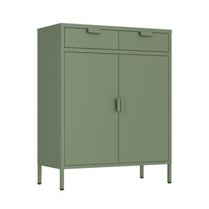 Libreria in Metallo Ecologica con Cassetti, Struttura Smontabile, Armadio in Acciaio con Ripiani Regolabili per Casa - Product Image 3