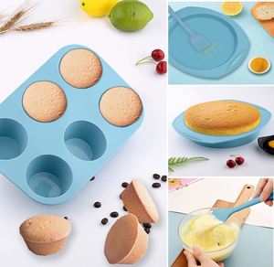 Juego de Moldes para Hornear de Silicona 7 en 1, Libres de BPA, con Moldes Redondos y Cuadrados para Pasteles y Pan, Utensilios para Hornear - Product Image 4