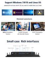 PC tout-en-un industriel embarqué personnalisé avec écran tactile capacitif IP65 de 10,4, 15, 15,6 et 21,5 pouces, tablette PC Win10/11 Linux