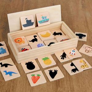 Juegos de Madera para Niños de 3, 4, 5 y 6 Años, Regalos de Actividades Infantiles, Rompecabezas de Sombras con Imágenes, Juegos de Combinación de Formas de Madera - Product Image 2