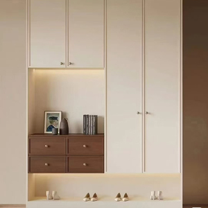 Hot <strong>Sale</strong> Modern Design Adjustable Wood Veneer <strong>Wardrobe</strong> <strong>for</strong> Bedroom Dining Living Room Hospital Use-Custom Made Home Storage - Product Image 5