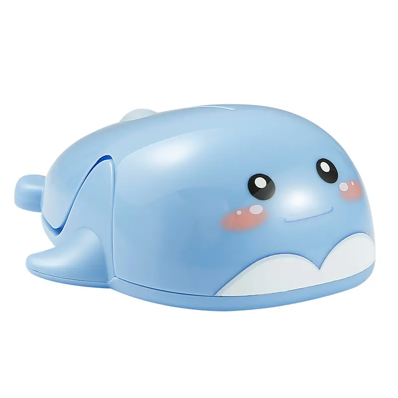 Dual-Mode Rechargeable Wireless Optical Mouse Cute Dolphin Cartoon Computer Mice Ergonomic Mouse For Kid Girl Gift PC Tablet