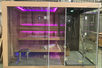 Salle de sauna humide à l'ozone de luxe pour 4 à 8 personnes, hammam, prix en Pologne, à vendre