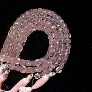 ธรรมชาติโรสควอตซ์เหลี่ยมเพชรพลอยกล่องลูกบาศก์พลอยลูกปัดในราคาขายส่ง - Product Image 4