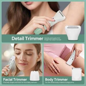 Tondeuses à poils pubiens et à poils du visage imperméables, lames remplaçables et <span class=keywords><strong>tondeuse</strong></span> à poils de <span class=keywords><strong>nez</strong></span> rechargeable, kit de toilettage pour femmes - Product Image 2