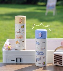 380ml Stainless Steel Portable Water <b>Bottle</b> with Insulation for Both Hot and Cold Drinks, Simple Design - Product Image 5