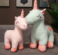 Peluche personnalisée Cheval Arc-en-ciel, jouet en peluche doux, poupée mignonne, coussin Cheval Arc-en-ciel coloré pour enfants, cadeau et décoration intérieure
