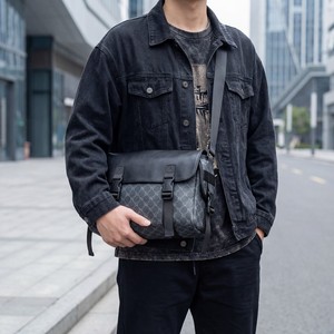 New Pu Crossbody <b>Backpack</b> Two-in-One High-end Vintage Fashion Multi-function <b>Mens</b> Messenger Bag Zipper Closure Burden - Product Image 5