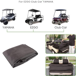 Bolsa de almacenamiento para carrito de golf, compartimento interior impermeable negro, correas desmontables para uso en exteriores - Product Image 3