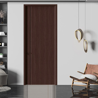 Porte intérieure moderne sans peinture, à panneau plat, avec âme en nid d'abeille, résistante à l'usure et anti-déformation, pour chambre à coucher, finition élégante
